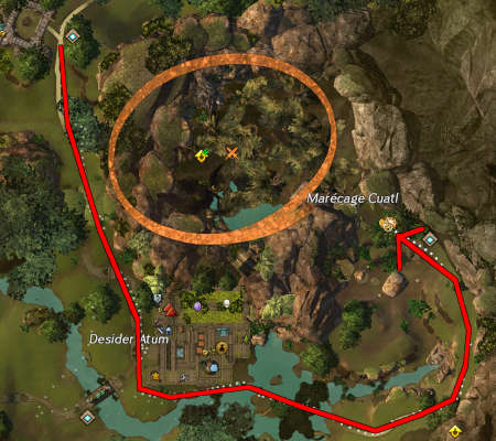 Escortez Rikkiti afin qu'elle remette son message au groupe d'assaut de la Garde du Lion - localisation évènement dynamique